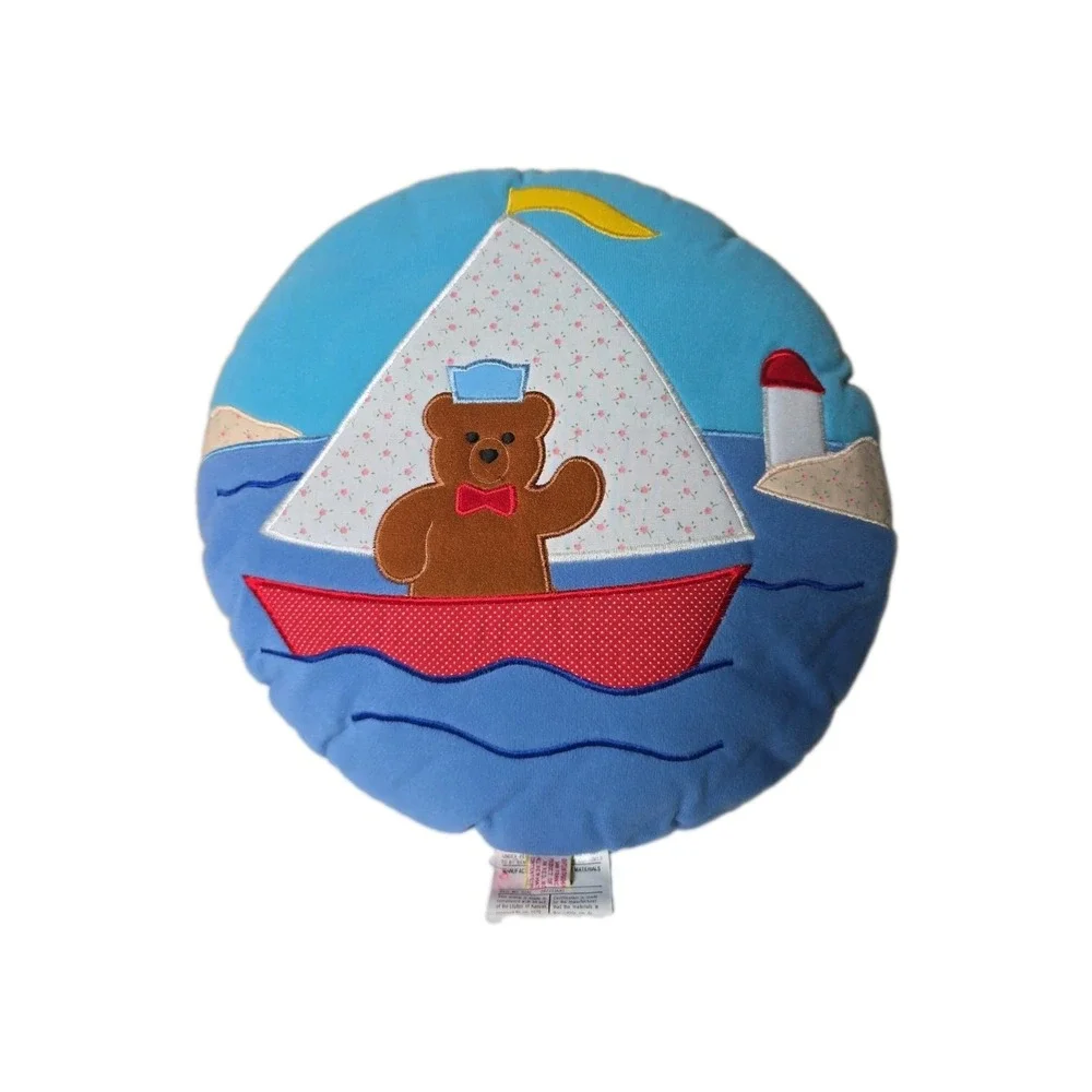 Honey Jo Bear Vintage Decorative Pillow Fun Farm By Dakin Hug-A-Pillow Nautical